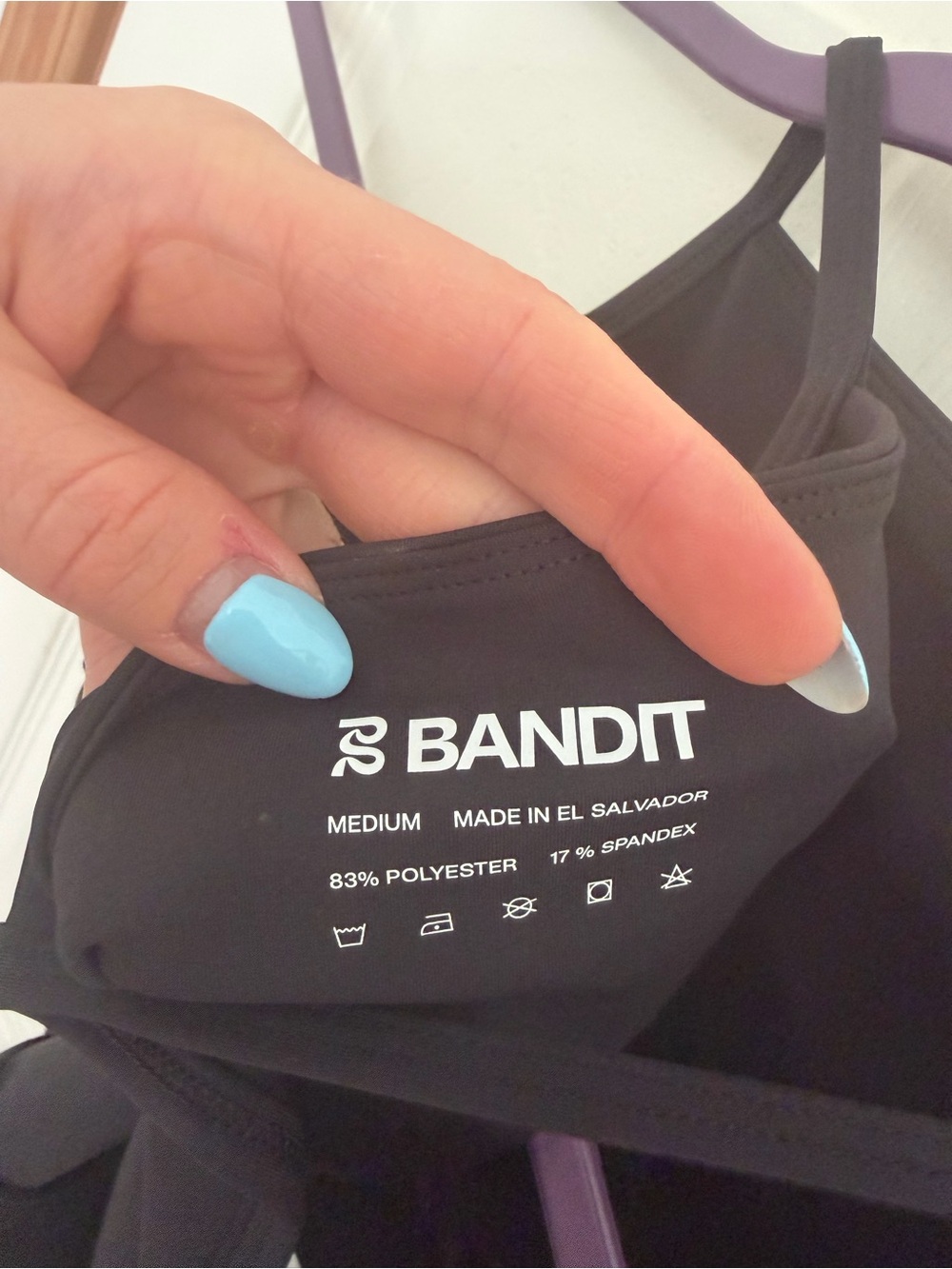 Bandit Black High-Neck Cropped Tank Top - Picture 3 of 3
